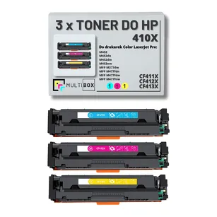3-PAK Multibox Toner do HP 410X CMY CF411X CF412X CF413X zamiennik