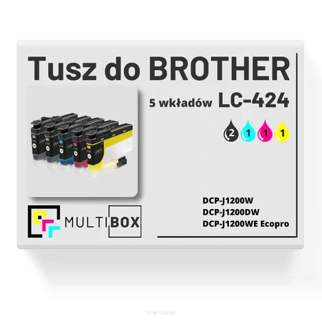 5-PAK Multibox Tusz do BROTHER LC424 cyan / magenta / yellow / black zamiennik