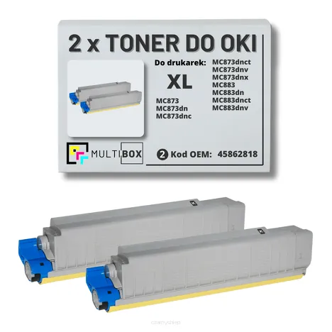 2-PAK Multibox Toner do OKI MC873 MC883 45862818 XL black zamiennik