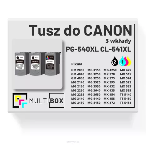 Tusz do CANON PG540XL CL541XL 3-pak black / color zamiennik Multibox