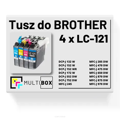 4-pak Tusz do BROTHER LC-121 Multibox