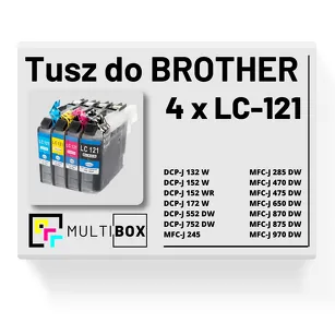 4-pak Tusz do BROTHER LC-121 Multibox