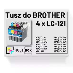 4-pak Tusz do BROTHER LC121 Multibox