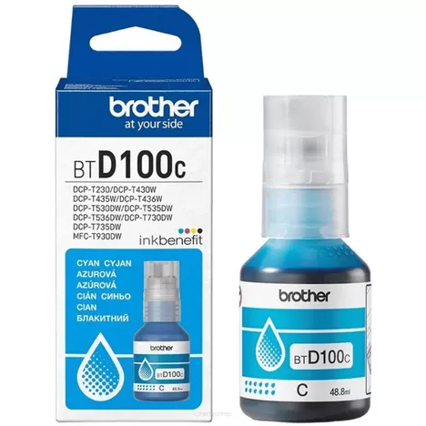 BROTHER tusz BTD100C oryginalny cyan 48.8ml 5000 stron