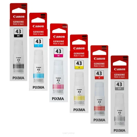 Canon Tusz GI43 oryginalny black / cyan / magenta / yellow / red / grey 6-pak