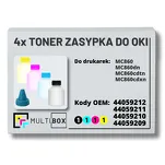 4-PAK Multibox Tonery zasypki do OKI MC860 10,0K/3x9,5K - 2