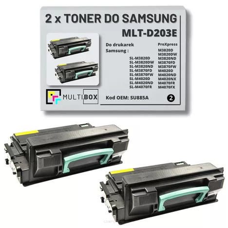 2-pak Toner do SAMSUNG M3820 M4020 MLT-D203E SU885A 10K Multibox Zamiennik