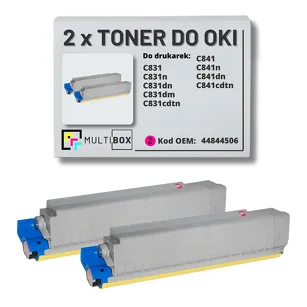 2-PAK Multibox Toner do OKI C831 C841 44844506 magenta zamiennik