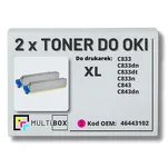 2-PAK Multibox Toner do OKI C833 C843 46443102 XL magenta zamiennik - 2