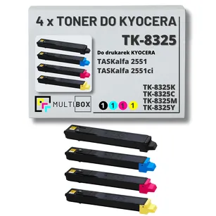 4-pak Toner do KYOCERA TK8325 TASKALFA 2551 18,0K/3x12,0K CMYK Multibox zamiennik