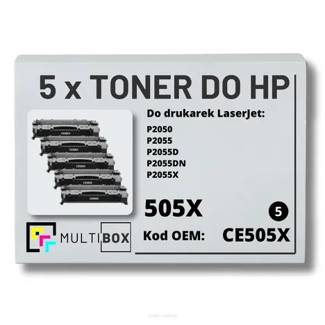 5-PAK Multibox Toner do HP CE505X 05X P2050 P2055 zamiennik