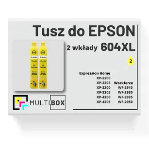 2-PAK Multibox Tusz do EPSON 604XL T10H4 C13T10H44010 yellow zamiennik