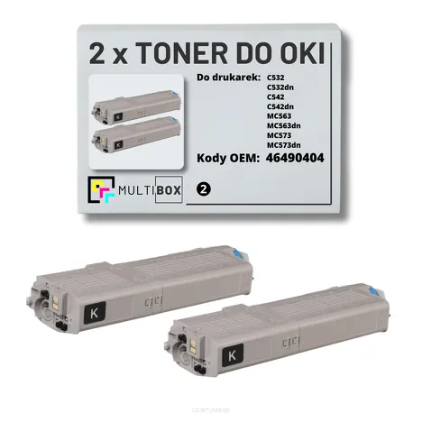 2-PAK Multibox Toner do OKI C532 MC563 46490404 black zamiennik