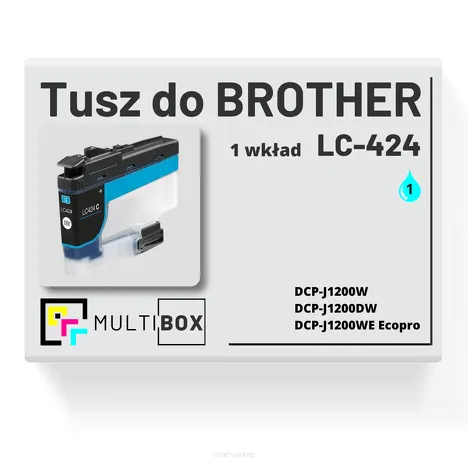 Tusz do BROTHER LC-424C cyan zamiennik Multibox