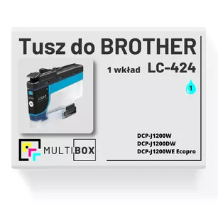 Tusz do BROTHER LC424C cyan zamiennik Multibox