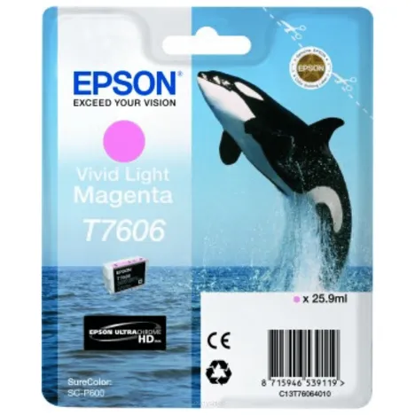 Epson tusz T7606 C13T76064010 vivid oryginalny light magenta