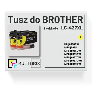 Tusz do BROTHER LC-427XLY 2-pak yellow zamiennik Multibox