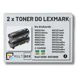 2-PAK Multibox Toner do LEXMARK MS321 MS421 MS521 MS621 MX321 MX421 MX521 56F2000 2x6.0K zamiennik - 2