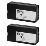 HP 711 tusz P2V31A oryginalny black 2-pak - 2