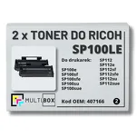 2-PAK Multibox Toner do RICOH SP100LE 407166 Zamiennik - 2