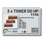 3-PAK Multibox Toner do HP 117A CMY W2071A W2072A W2073A zamiennik Z CHIPEM - 2