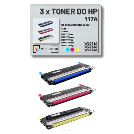 Toner do HP 117A 3-pak CMY W2071A W2072A W2073A zamiennik Multibox Z CHIPEM