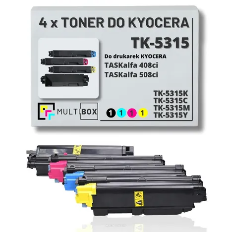 4-pak Toner do KYOCERA TK5315 TASKALFA 408ci 508ci 20,0K/3x15,0K CMYK Multibox zamiennik