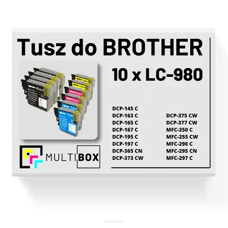 10-pak Tusz do BROTHER LC-980 Multibox