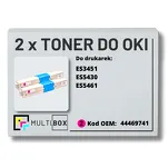 2-PAK Multibox Toner do OKI ES3451 ES5430 ES5461 44469741 magenta zamiennik - 2