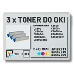 3-PAK Multibox Toner do OKI C8600 C8800 cyan/magenta/yellow zamiennik - 2