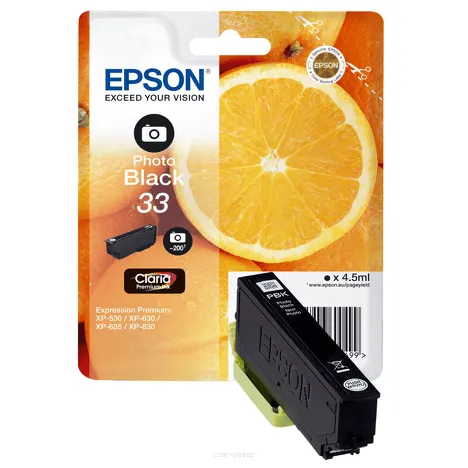 Epson tusz 33 T3341 C13T33414012 oryginalny photo black