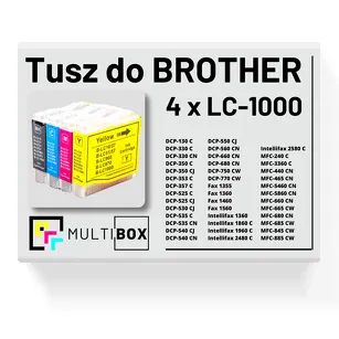 4-pak Tusz do BROTHER LC-1000 Multibox