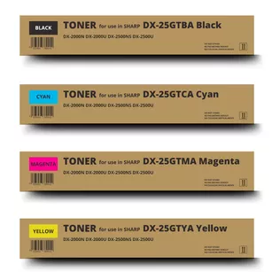 4 X Toner do Sharp DX25GTBA DX25GTCA DX25GTMA DX25GTYA CMYK zamiennik