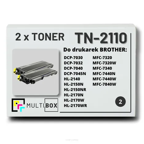 2-PAK Multibox Toner do BROTHER TN2110 zamiennik