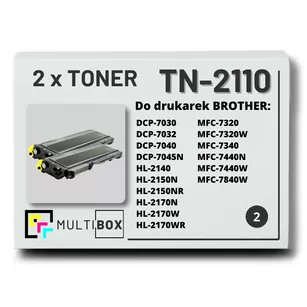 Toner do BROTHER TN2110 2-pak Multibox zamiennik