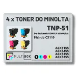 4-PAK Multibox Toner do KONICA MINOLTA TNP51 A0X5155 A0X5455 A0X5355 A0X5255 BIZHUB C3110 4x5.0K CMYK zamiennik - 2