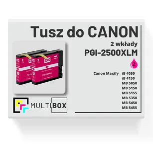 2-PAK Multibox Tusz do CANON PGI2500XLM magenta zamiennik