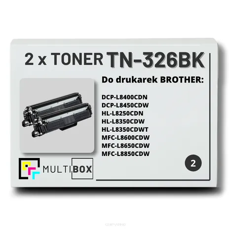 2-PAK Multibox Toner do BROTHER TN326BK Black zamiennik