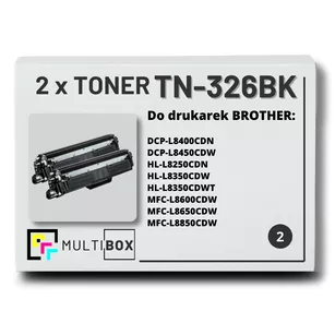 Toner do BROTHER TN326BK 2-pak Black Multibox zamiennik