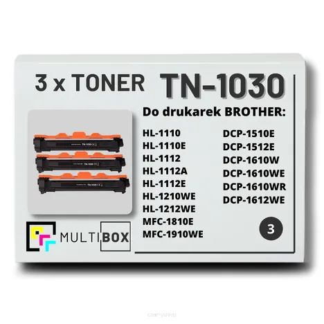 3-PAK Multibox Toner do BROTHER TN1030 zamiennik