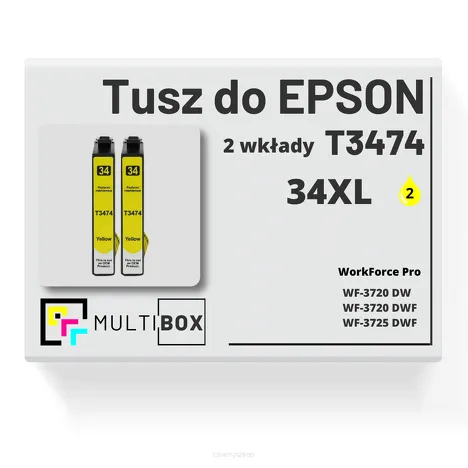 Tusz do EPSON 34XL T3474 C13T34744010 2-pak yellow zamiennik Multibox