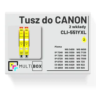 Tusz do CANON CLI-551YXL 2-pak yellow zamiennik Multibox