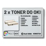 2-PAK Multibox Toner do OKI C5850 C5950 MC560 43865724 black zamiennik - 2