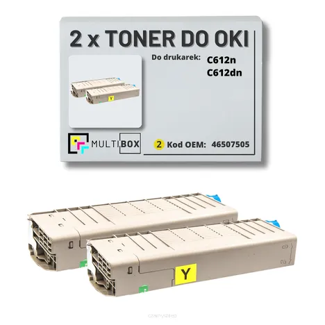 2-PAK Multibox Toner do OKI C612 46507505 yellow zamiennik