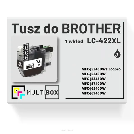 Tusz do BROTHER LC-422XLBK black zamiennik Multibox