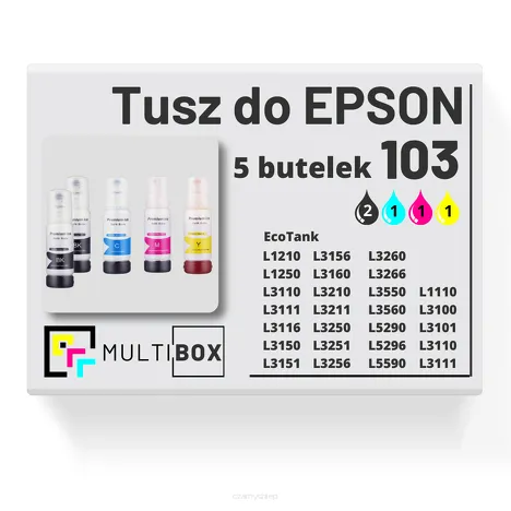 Tusz do EPSON 103 T00S6 T00S1 T00S2 T00S3 T00S4 5-pak cyan / magenta / yellow / black zamiennik Multibox