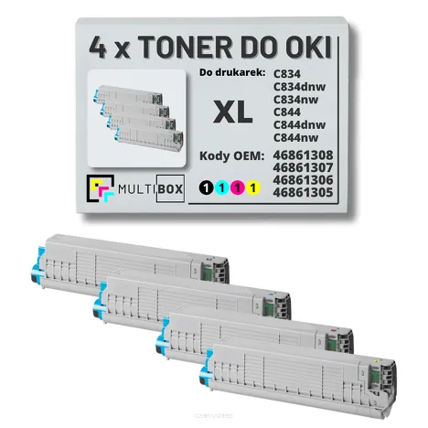 Toner do OKI C834 C844 4-pak XL black/cyan/magenta/yellow zamiennik Multibox