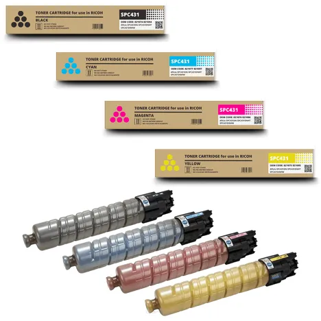 4-pak Toner do Ricoh SPC431 CMYK Zamiennik