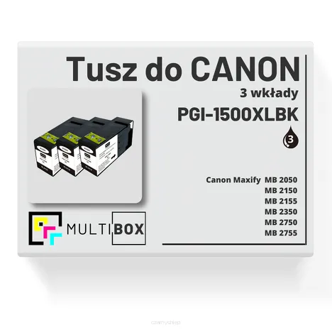 Tusz do CANON PGI-1500XLBK 3-pak black zamiennik Multibox