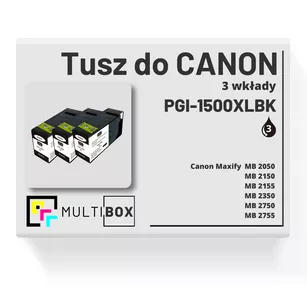 Tusz do CANON PGI1500XLBK 3-pak black zamiennik Multibox